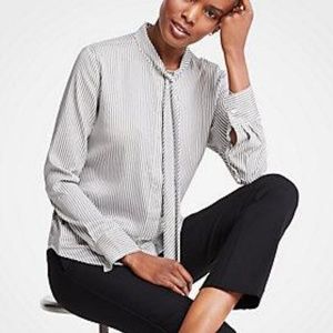 Ann Taylor Tie Neck Blouse
